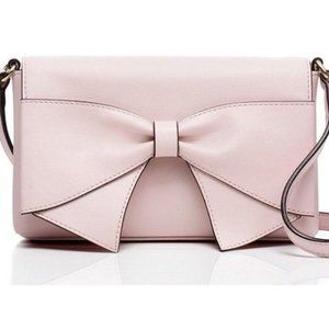 Kate Spade Montrose Avenue Aster Pink Crossbody Purse Leather With Bow